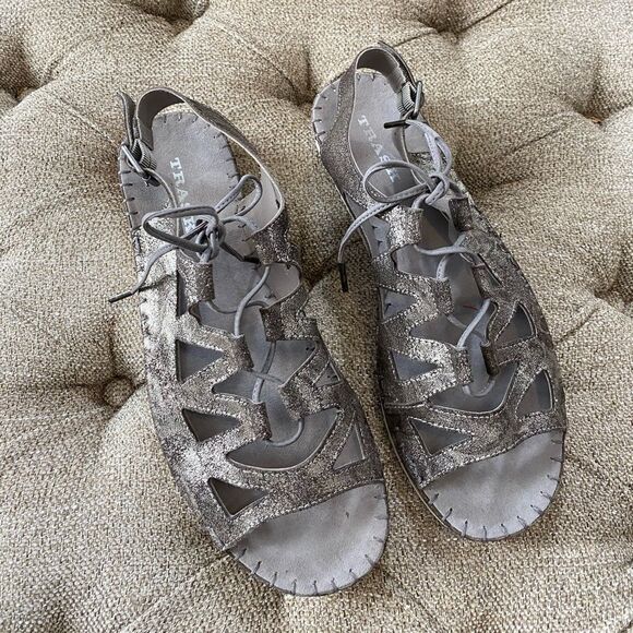 Trask Shimmery Metallic Sandals‎ - Picture 2 of 16